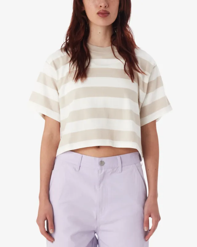 ADAMS STRIPE CROPPED T-SHIRT sold by Obey
