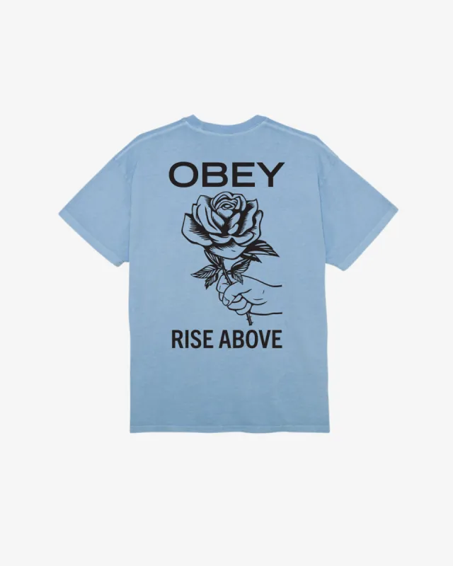 RISE ABOVE ROSE PIGMENT T-SHIRT sold by Obey