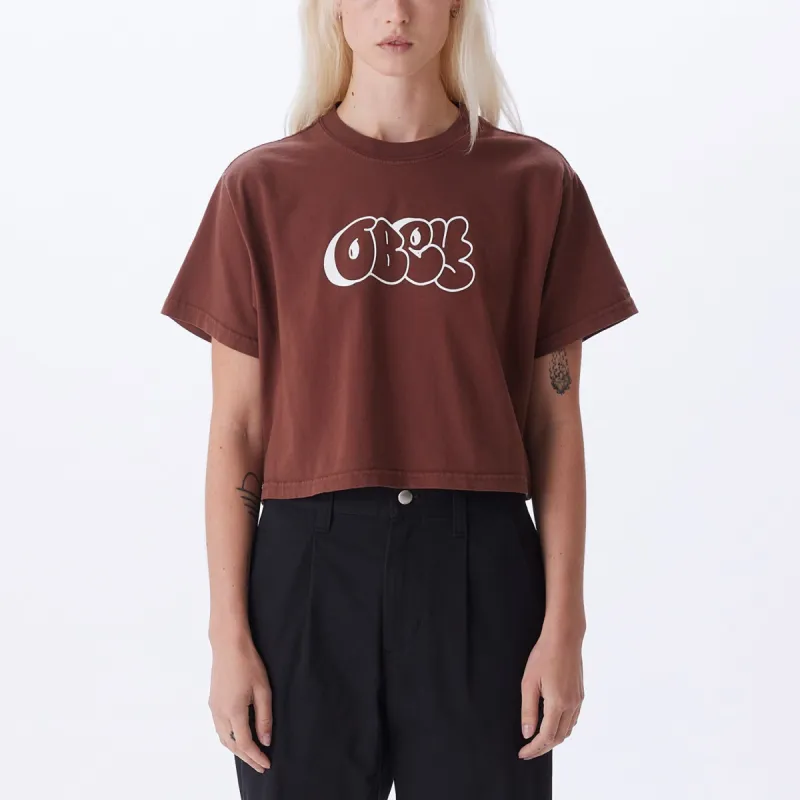 GRAFFITI WEEKEND CROP T-SHIRT sold by Obey