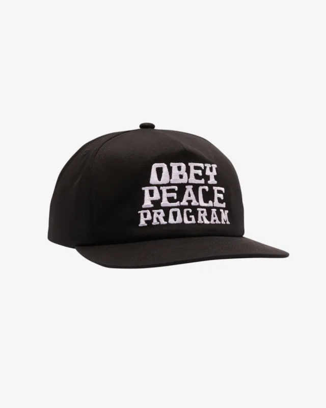 PEACE PROGRAM 5 PANEL SNAPBACK sold by Obey