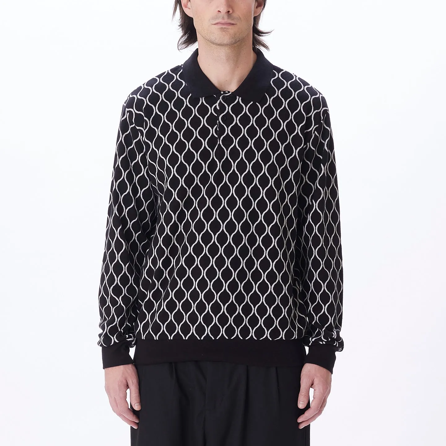 WINDMERE JAQUARD LS POLO sold by Obey product image thumbnail 3