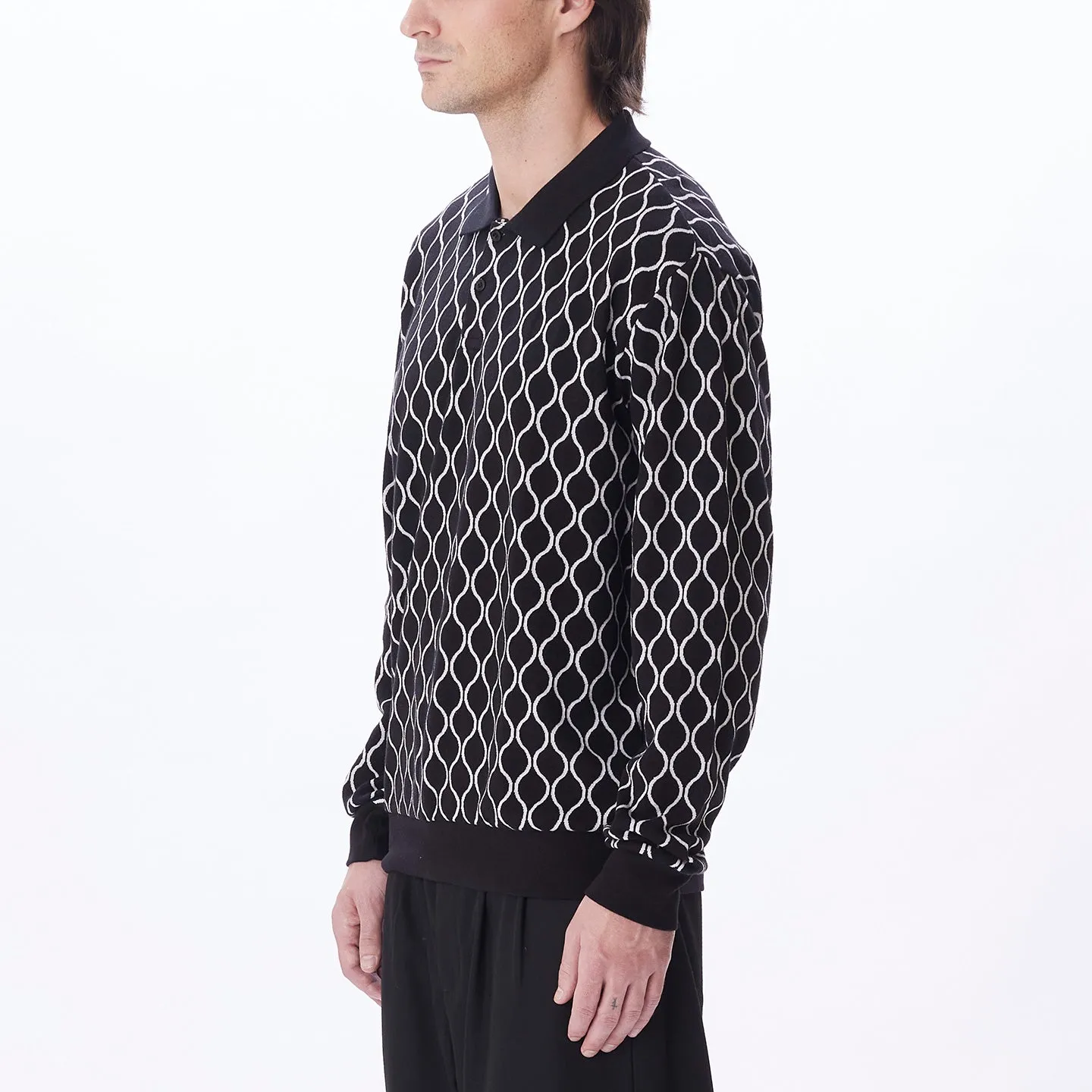 WINDMERE JAQUARD LS POLO sold by Obey product image thumbnail 4