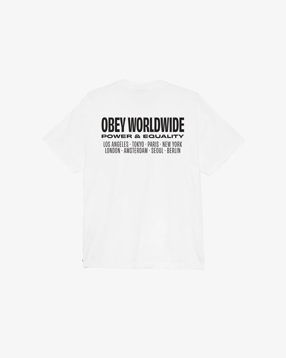 WORLDWIDE POWER & EQUALITY HEAVYWEIGHT T-SHIRT sold by Obey