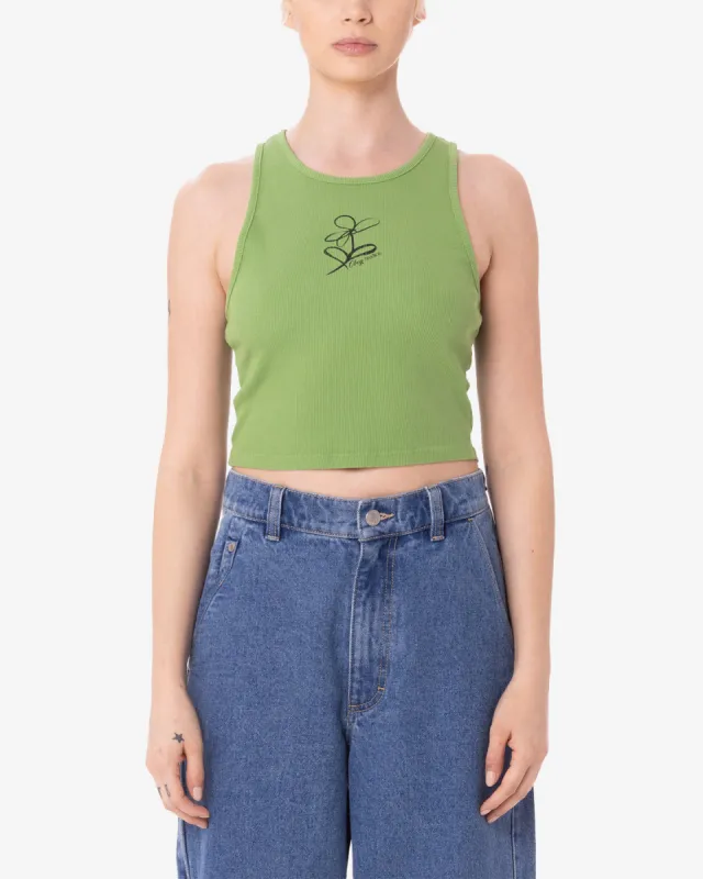 SHARPIE FLOWER DOODLE RIB TANK sold by Obey