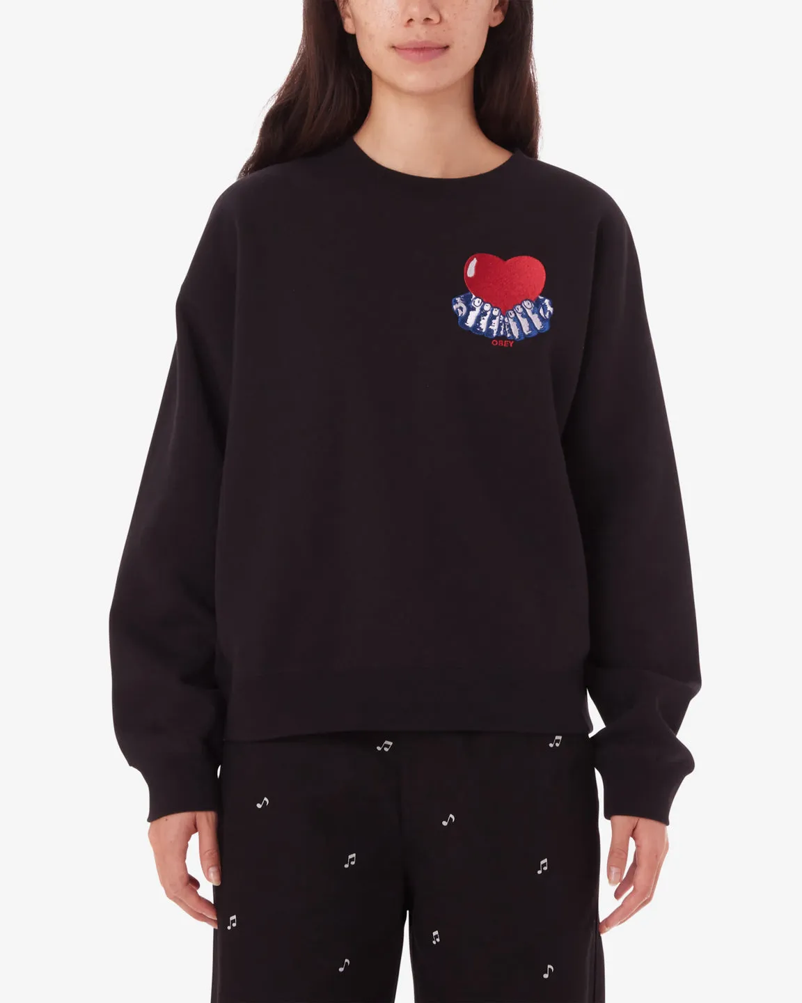 HEART CREWNECK sold by Obey