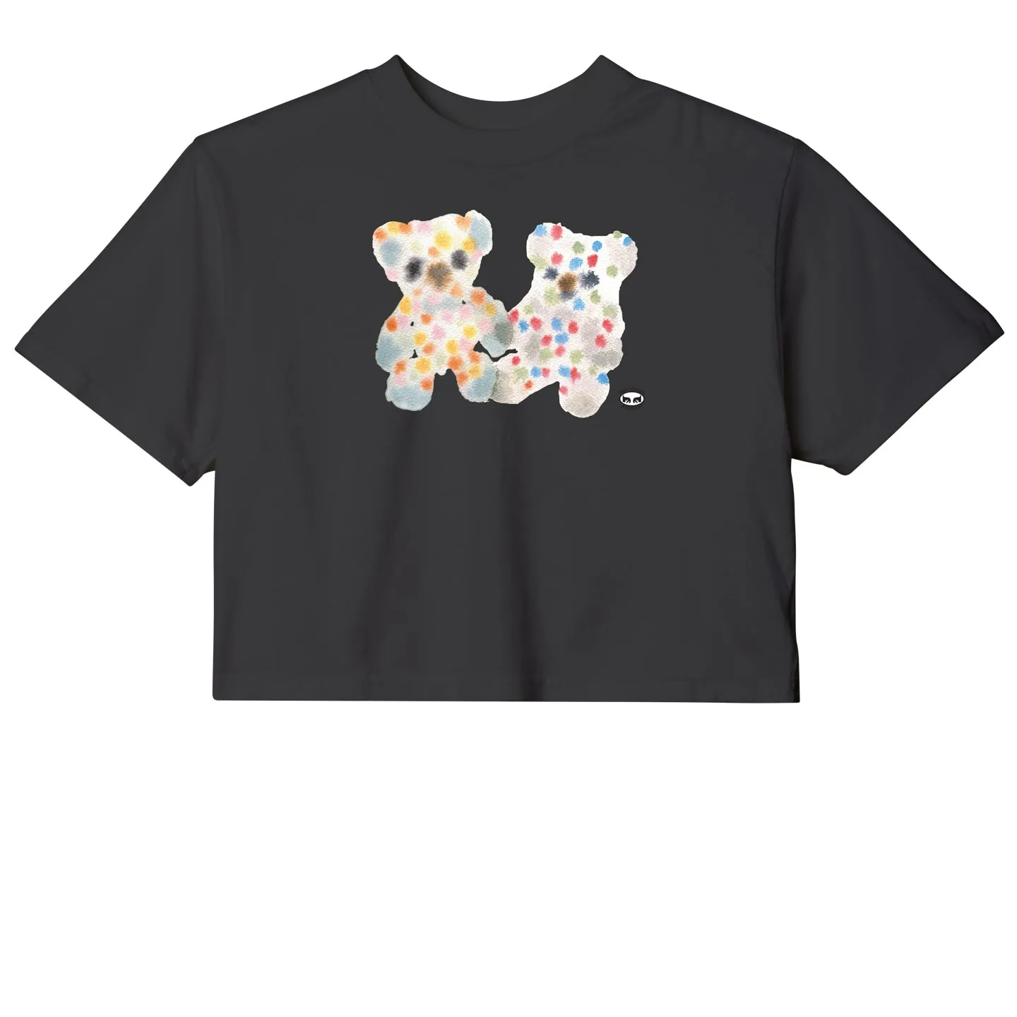 WATERCOLOR TEDDY BEARS WEEKEND CROP T-SHIRT sold by Obey product image thumbnail 3