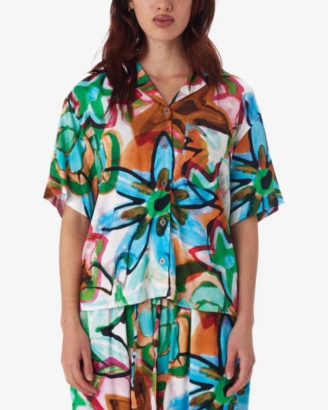 MARKER DRAWN FLOWER SHIRT sold by Obey