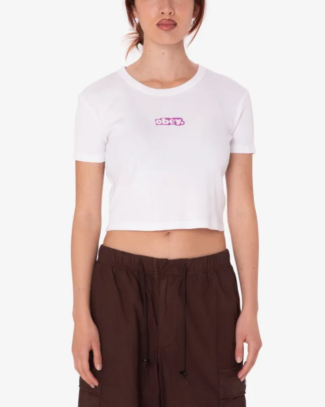 COLLAGE CROPPED EMMA RIB T-SHIRT sold by Obey