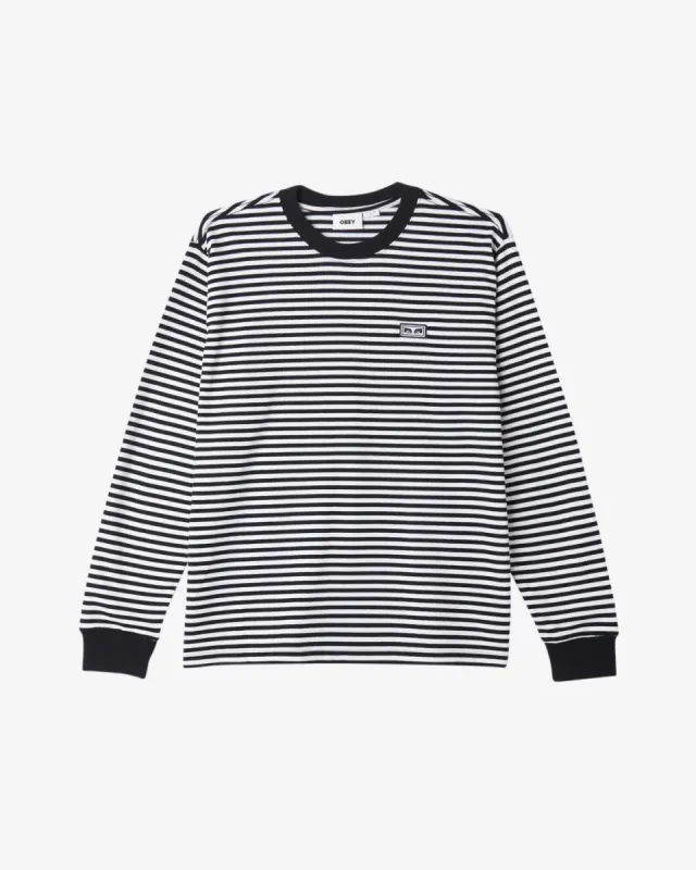 EST. WORKS EYES LS STRIPE T-SHIRT sold by Obey