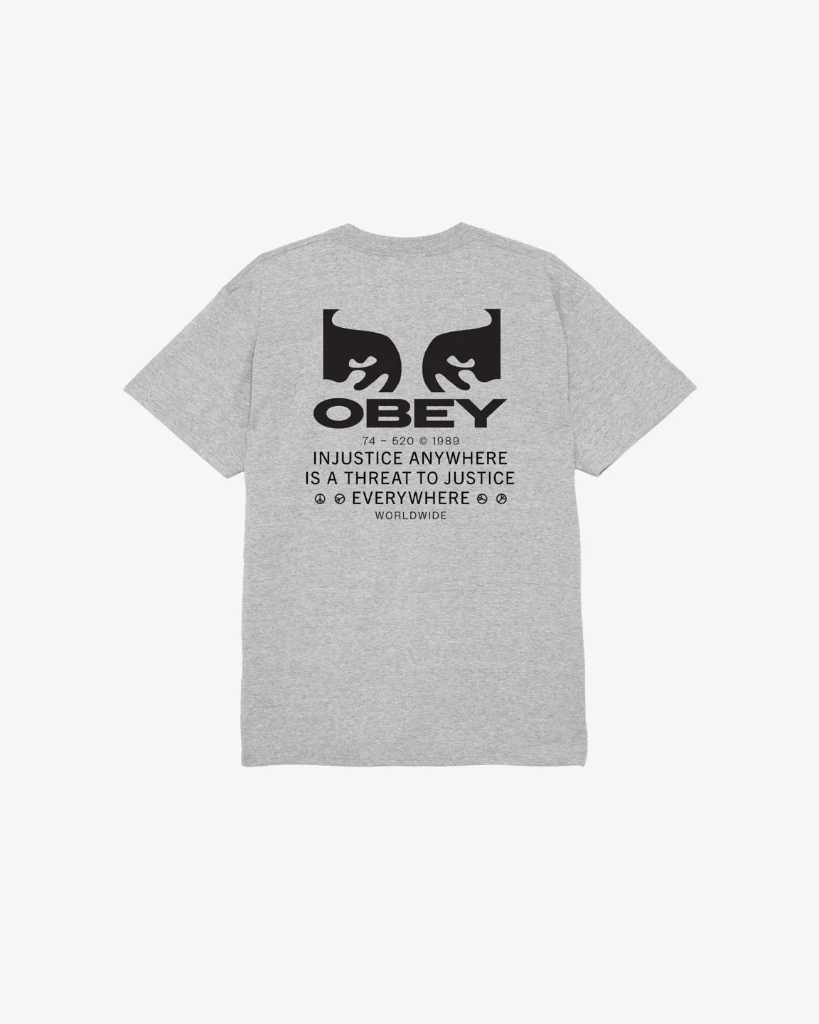 JUSTICE EVERYWHERE CLASSIC T-SHIRT sold by Obey product image thumbnail 5