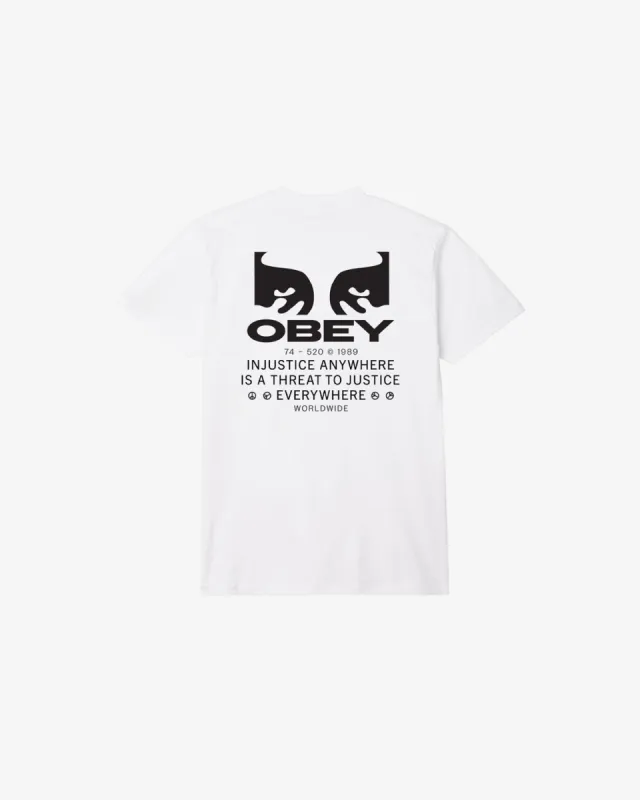 JUSTICE EVERYWHERE CLASSIC T-SHIRT sold by Obey