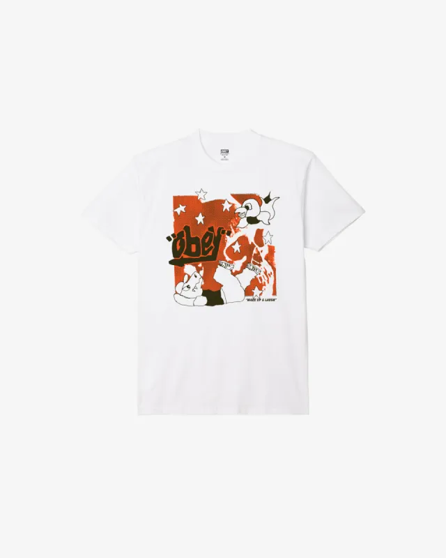 WAKE UP & LAUGH CLASSIC T-SHIRT sold by Obey