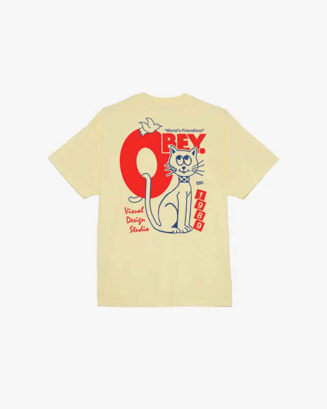WORLDS FRIENDLIEST HEAVYWEIGHT T-SHIRT sold by Obey