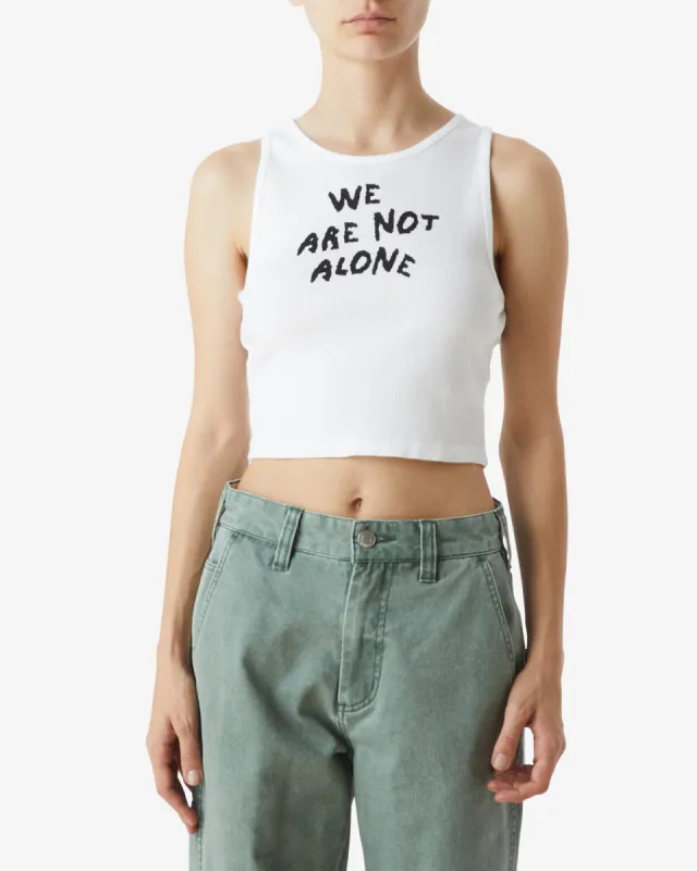 WE ARE NOT ALONE RIB TANK sold by Obey