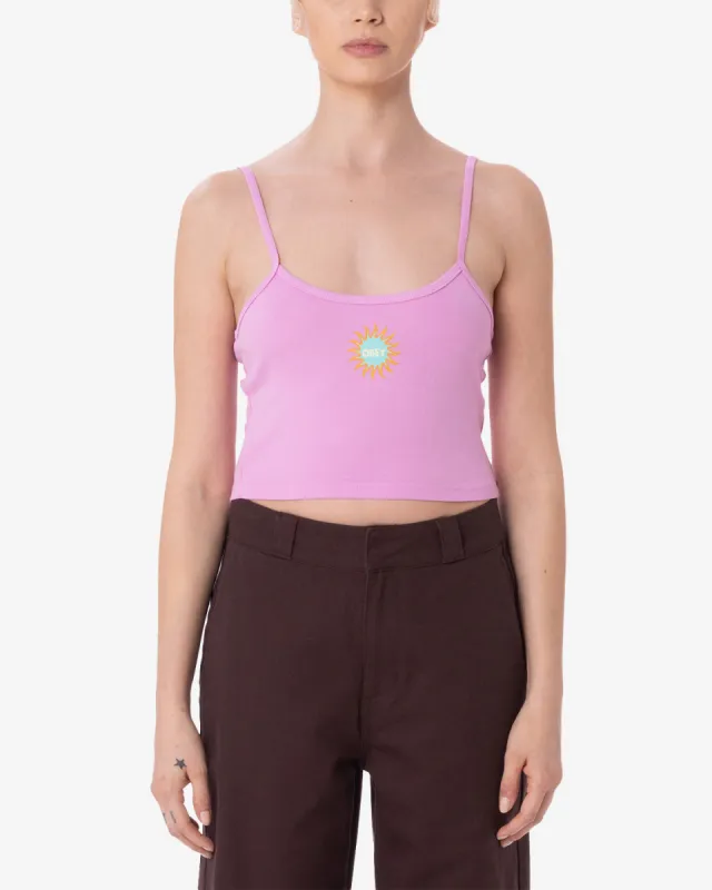 SPIRAL SPAGHETTI STRAP CROP TANK sold by Obey