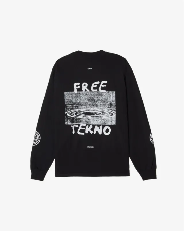 OBEY x FREE TEKNO HEAVYWEIGHT LS CLASSIC T-SHIRT sold by Obey