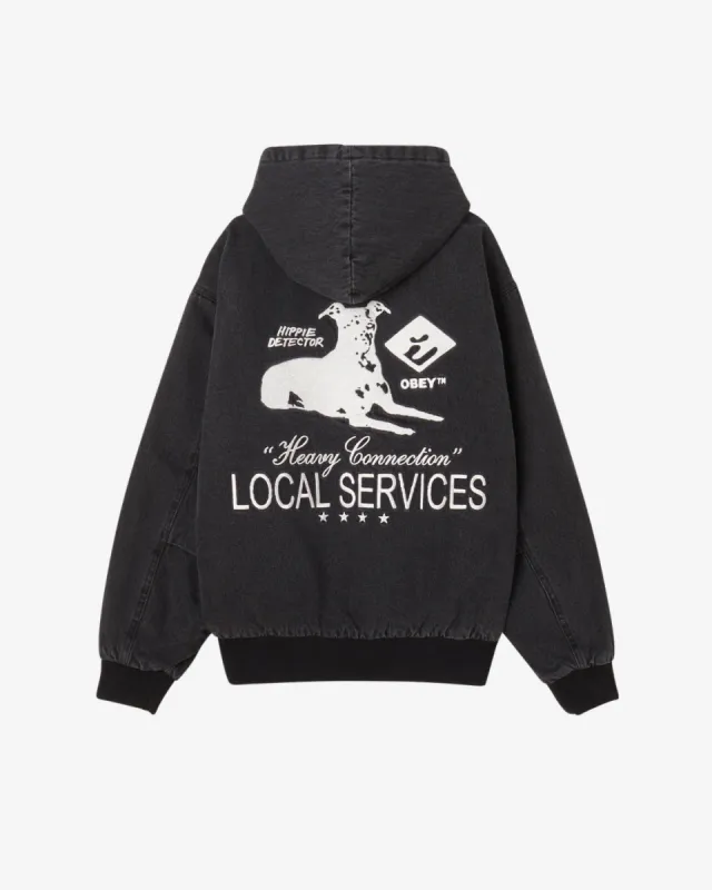 LOCAL SERVICE ZIP UP HOOD sold by Obey