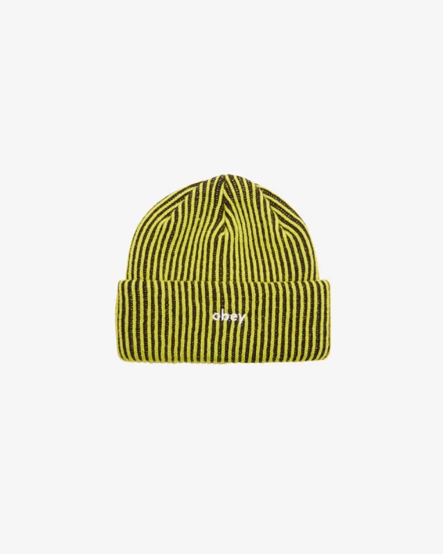 BOWERY II TONE RIB BEANIE sold by Obey