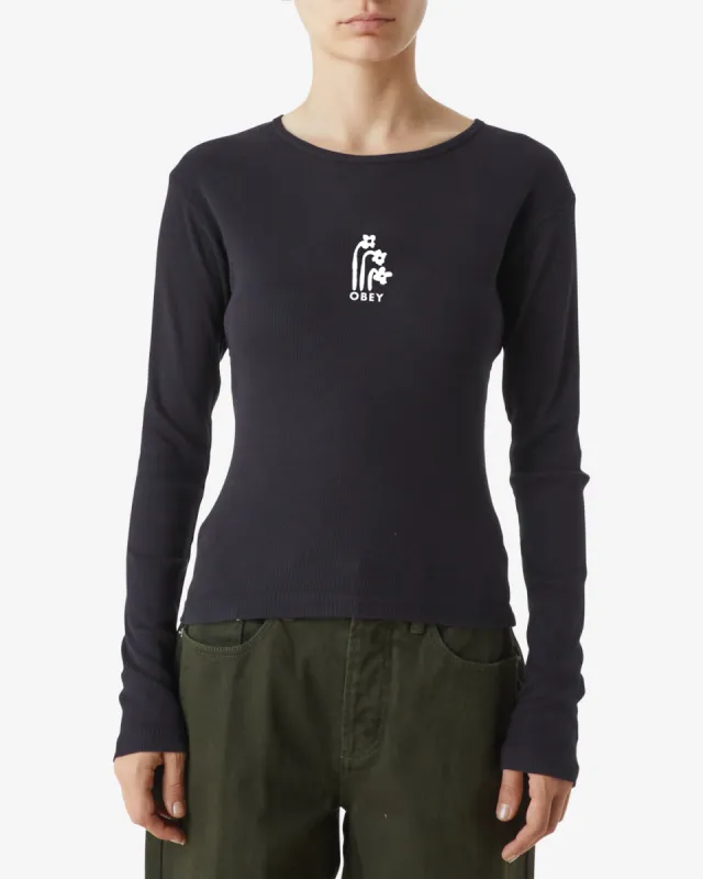 DROOPING FLOWERS LS EMILY T-SHIRT sold by Obey