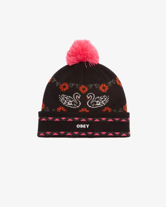 INTARSIA SWAN BEANIE sold by Obey