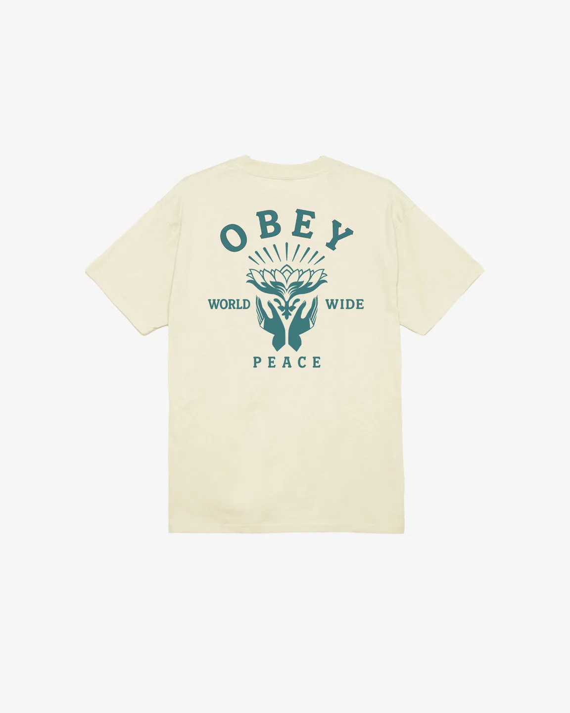 LOTUS WITH HANDS CLASSIC T-SHIRT sold by Obey product image thumbnail 3