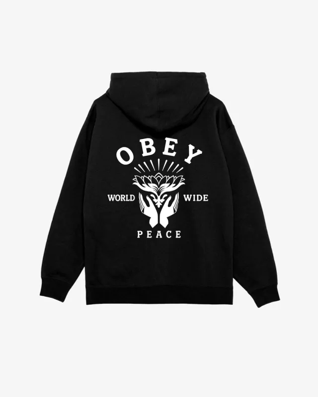 LOTUS WITH HANDS PREMIUM PULLOVER HOOD sold by Obey