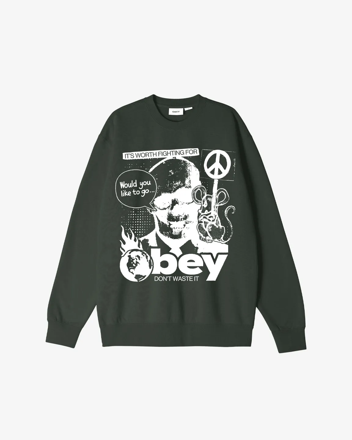 DONT WASTE IT PREMIUM CREW sold by Obey