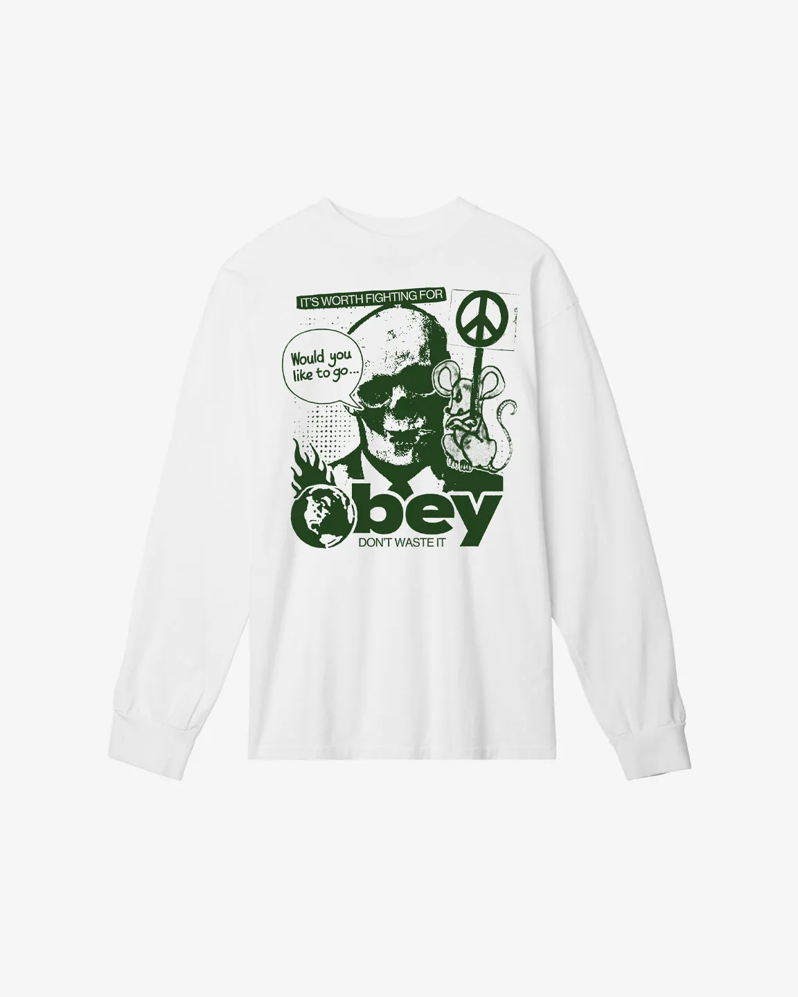 DONT WASTE IT HEAVYWEIGHT LS T-SHIRT sold by Obey product image thumbnail 2