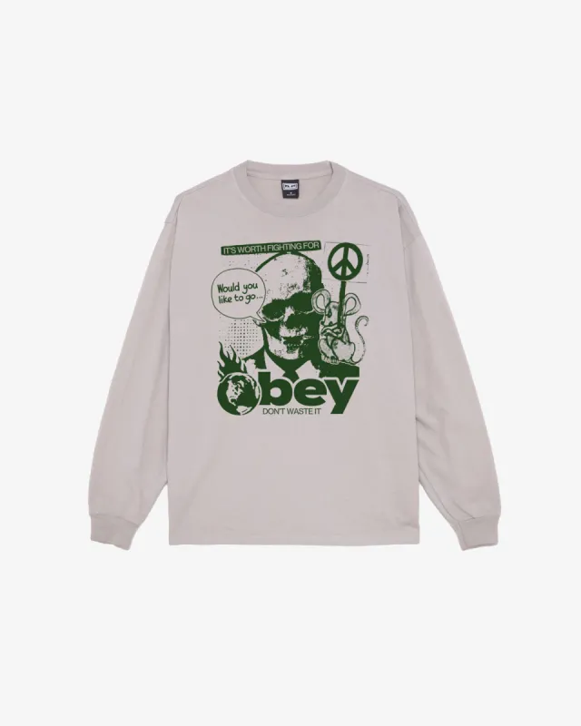 DONT WASTE IT HEAVYWEIGHT LS T-SHIRT sold by Obey