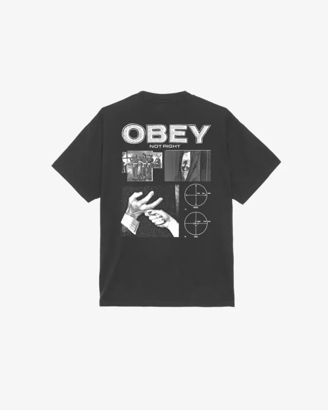 NOT RIGHT HEAVYWEIGHT T-SHIRT sold by Obey