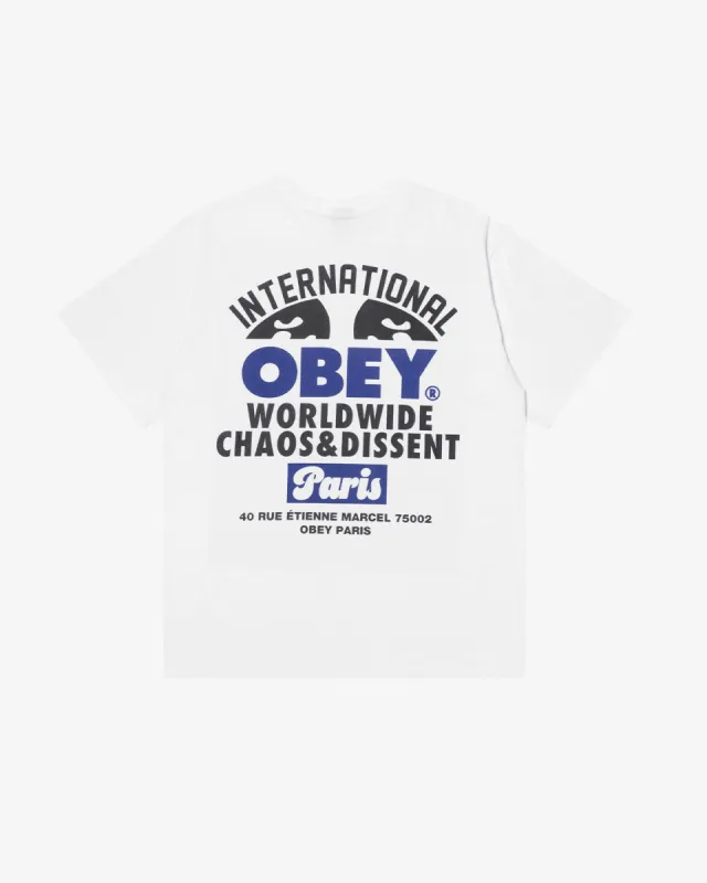 PARIS INTERNATIONAL CUSTOM T-SHIRT sold by Obey
