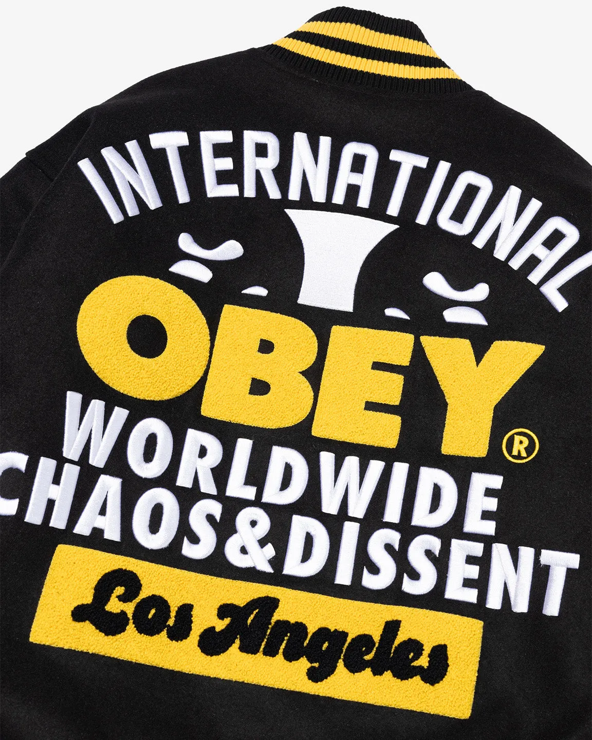 LOS ANGELES INTERNATIONAL VARSITY JACKET sold by Obey product image thumbnail 3