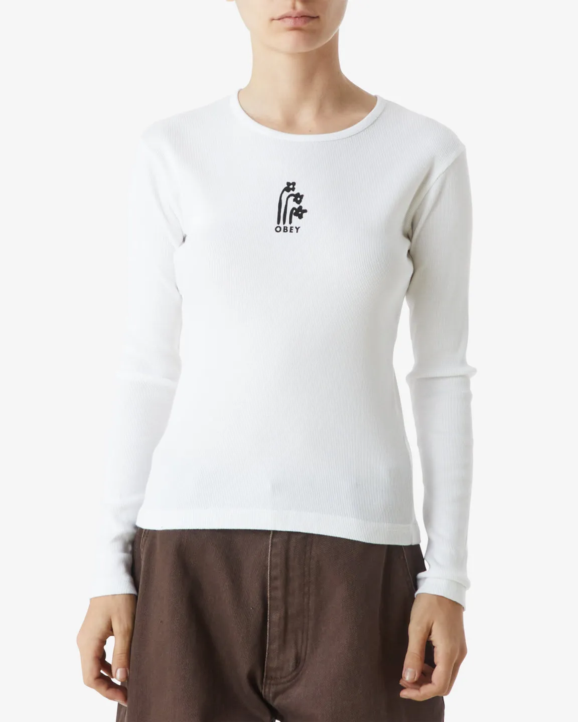 DROOPING FLOWERS EMILY LS T-SHIRT sold by Obey