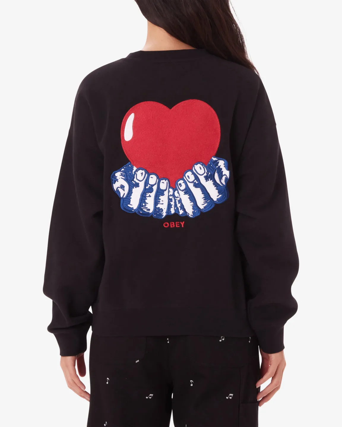HEART CREWNECK sold by Obey product image thumbnail 3