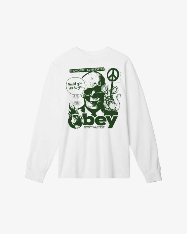 DONT WASTE IT HEAVYWEIGHT LS T-SHIRT sold by Obey