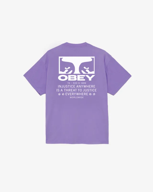 JUSTICE EVERYWHERE HEAVYWEIGHT T-SHIRT sold by Obey