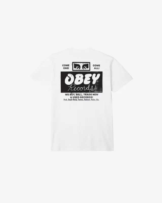 OBEY RECORDS BUY, SELL, TRADE CLASSIC T-SHIRT sold by Obey