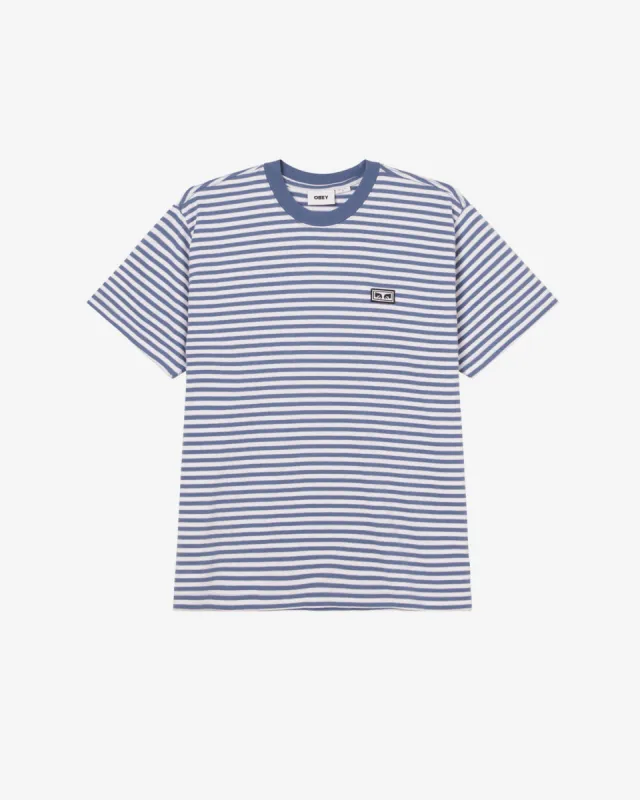 EST. WORKS EYES STRIPE T-SHIRT sold by Obey