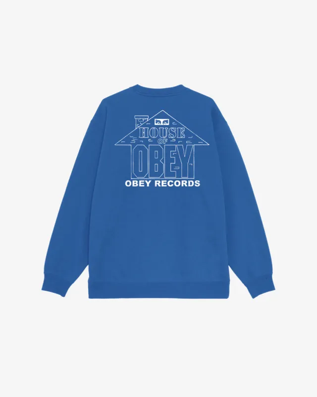 HOUSE OF OBEY RECORDS CREWNECK sold by Obey