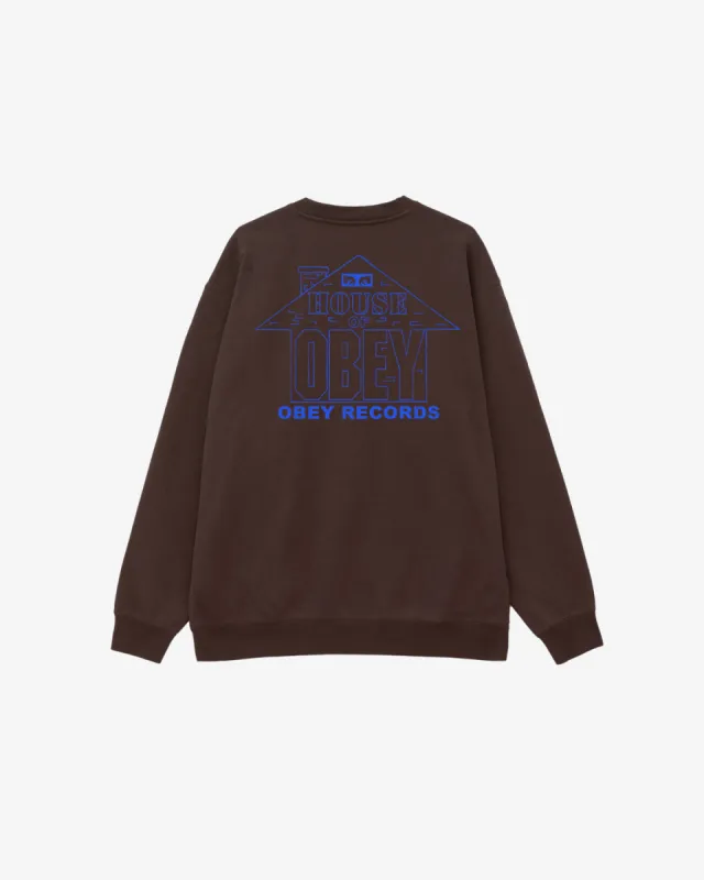 HOUSE OF OBEY RECORDS CREWNECK sold by Obey