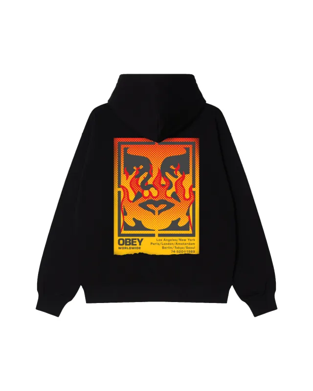OBEY ICON STENCIL FLAME PULLOVER sold by Obey