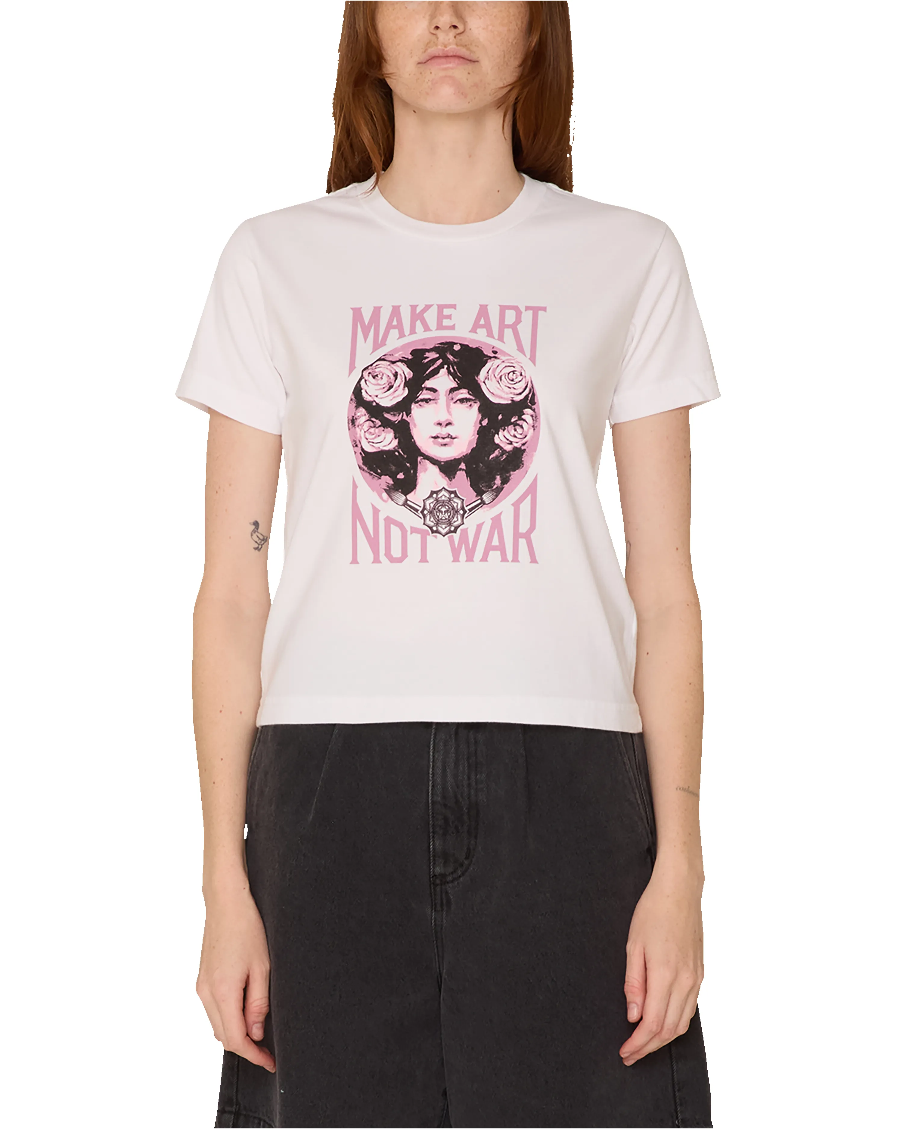 MAKE ART NOT WAR II KAYLIN T-SHIRT sold by Obey