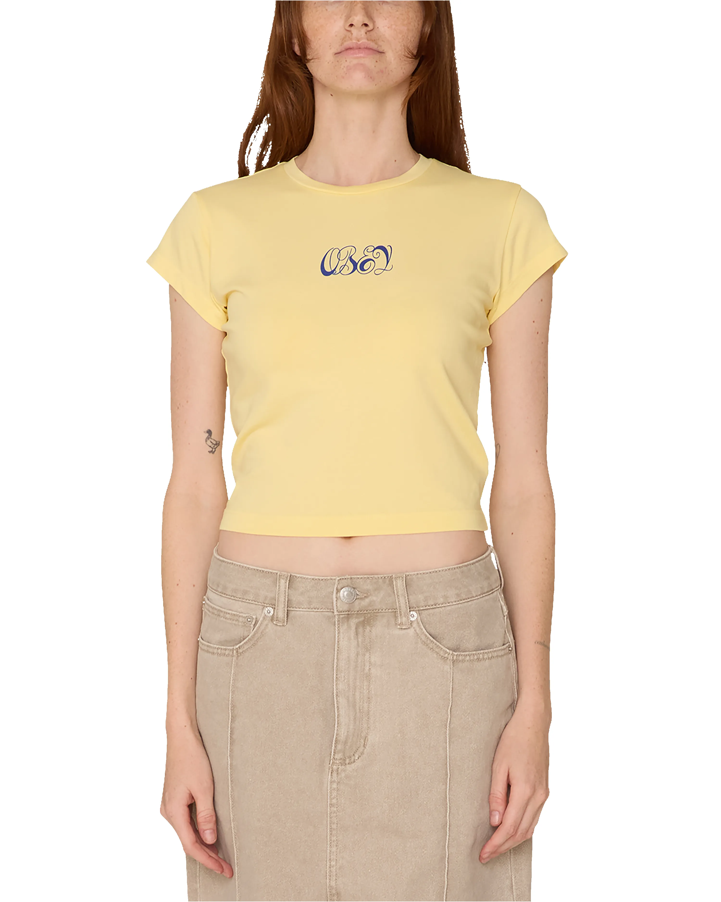 SWIRLY SCRIPT HAYDEN T-SHIRT sold by Obey