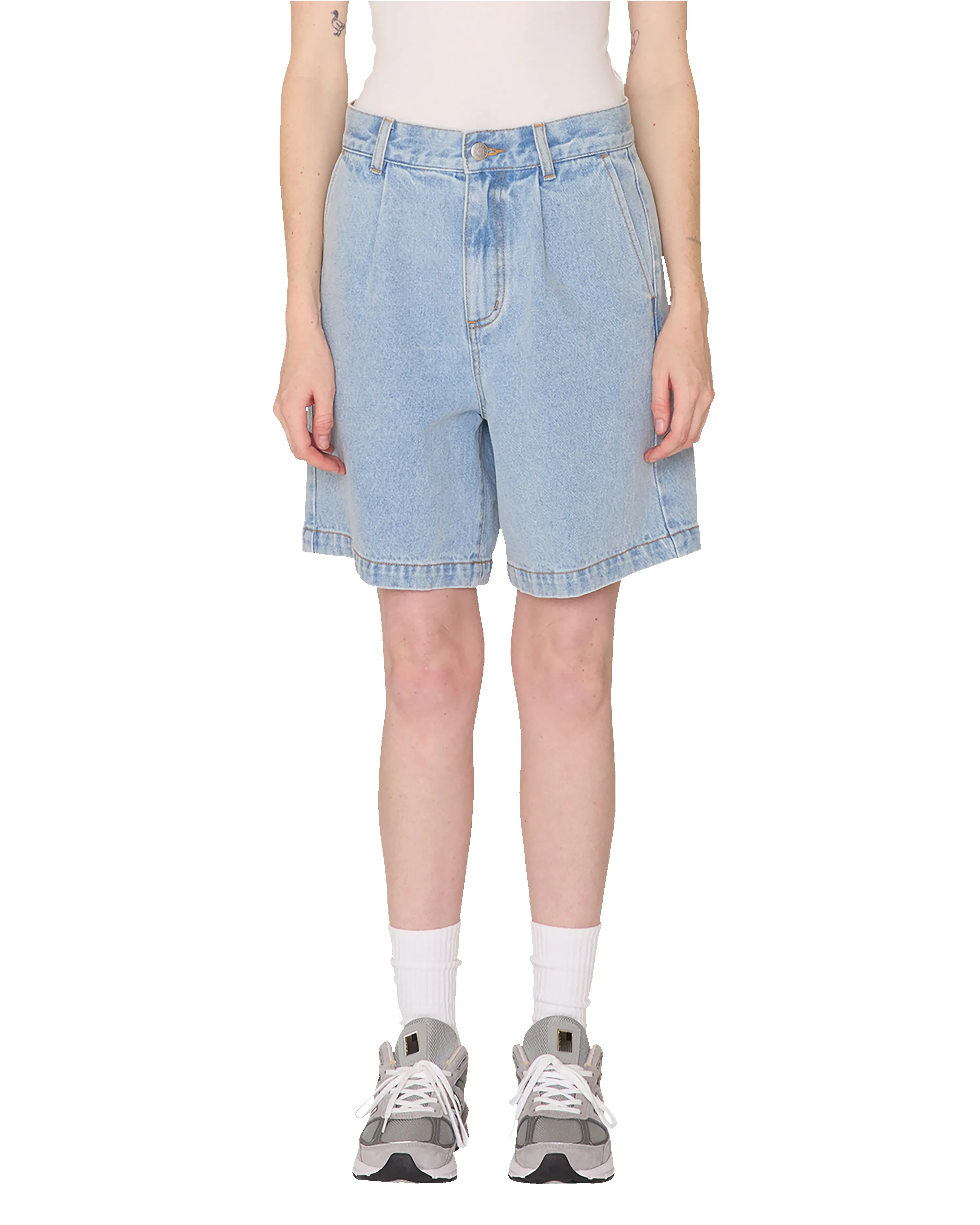 ELI II DENIM PLEATED SHORT sold by Obey