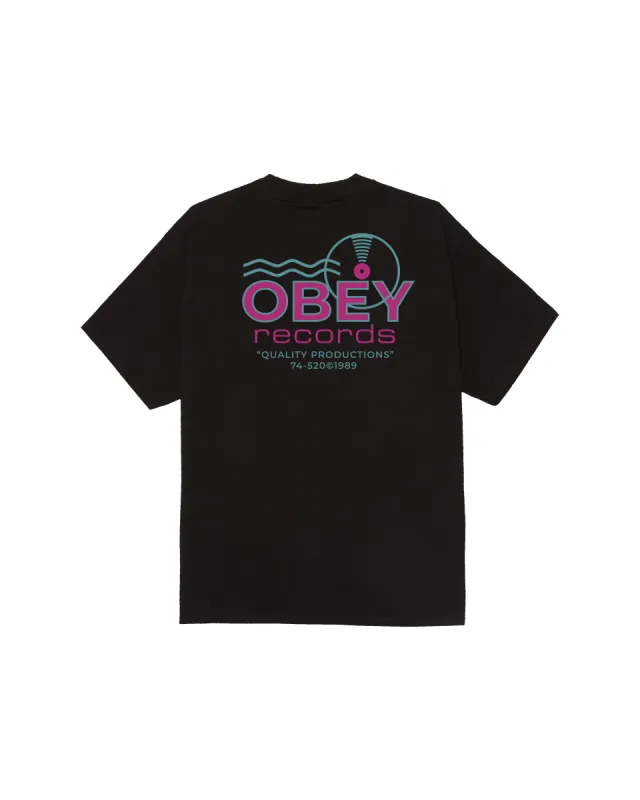 OBEY RECORDS SOUND WAVES CLASSIC T-SHIRT made by Obey