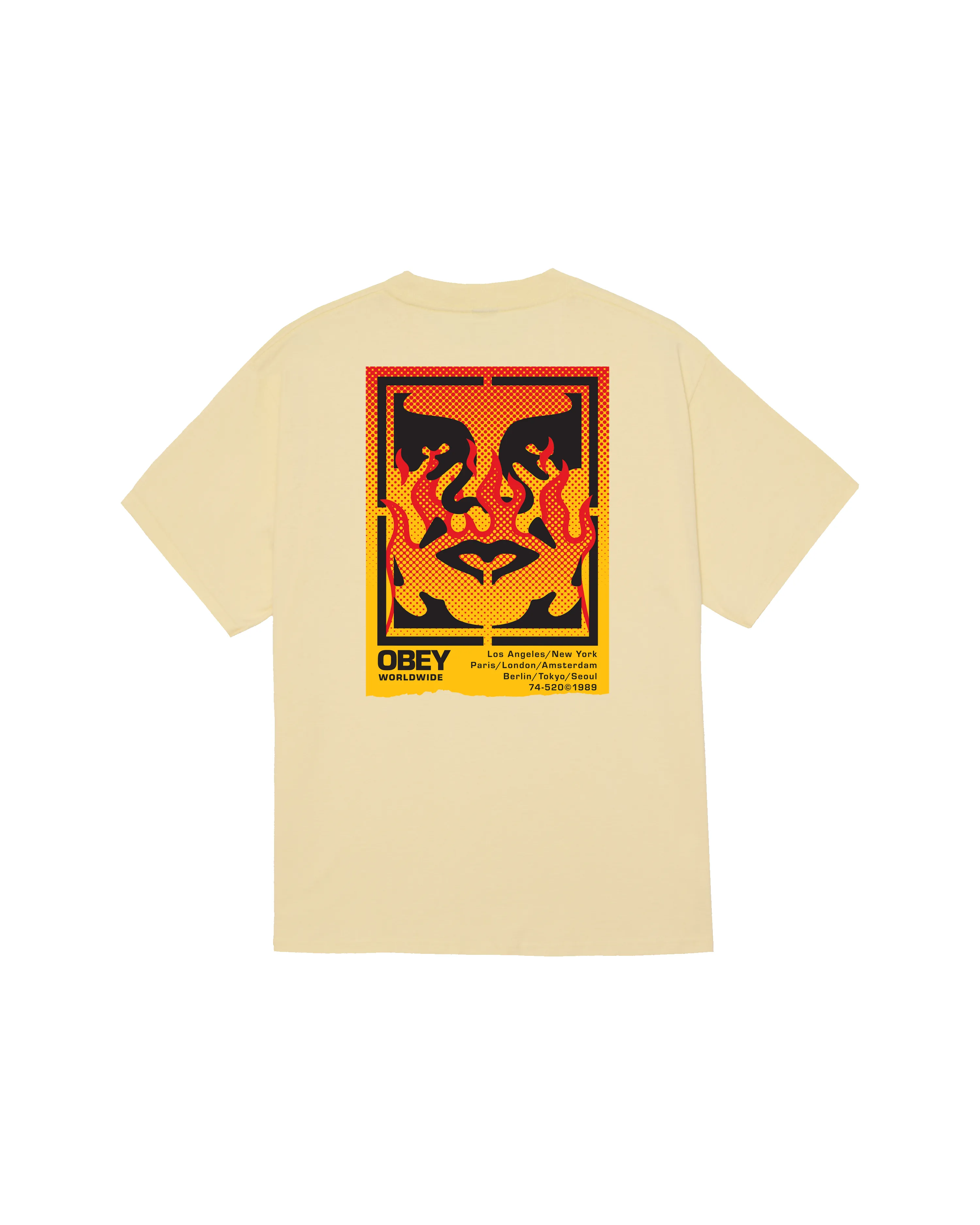 ICON STENCIL FLAME CLASSIC T-SHIRT sold by Obey