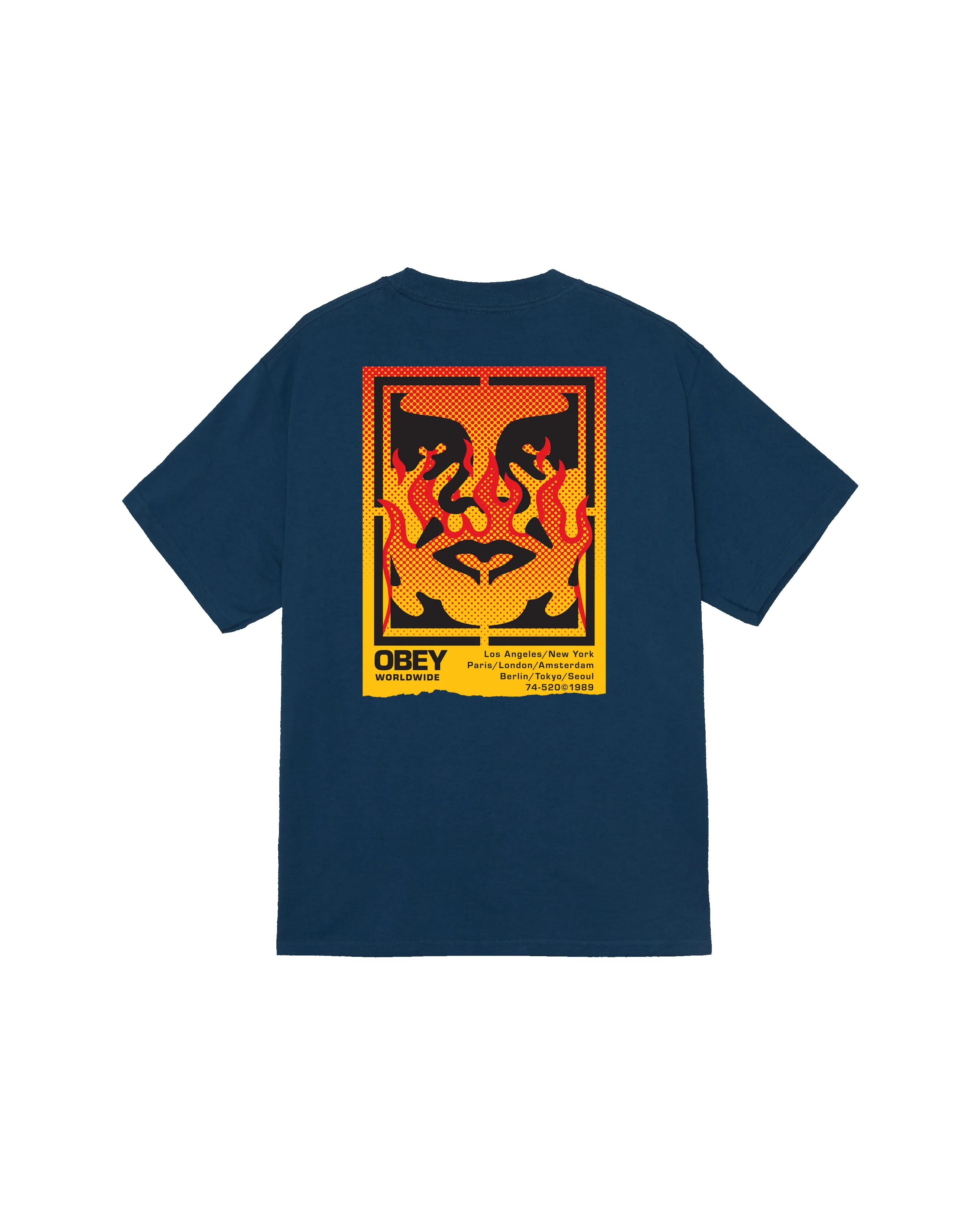 ICON STENCIL FLAME CLASSIC T-SHIRT sold by Obey