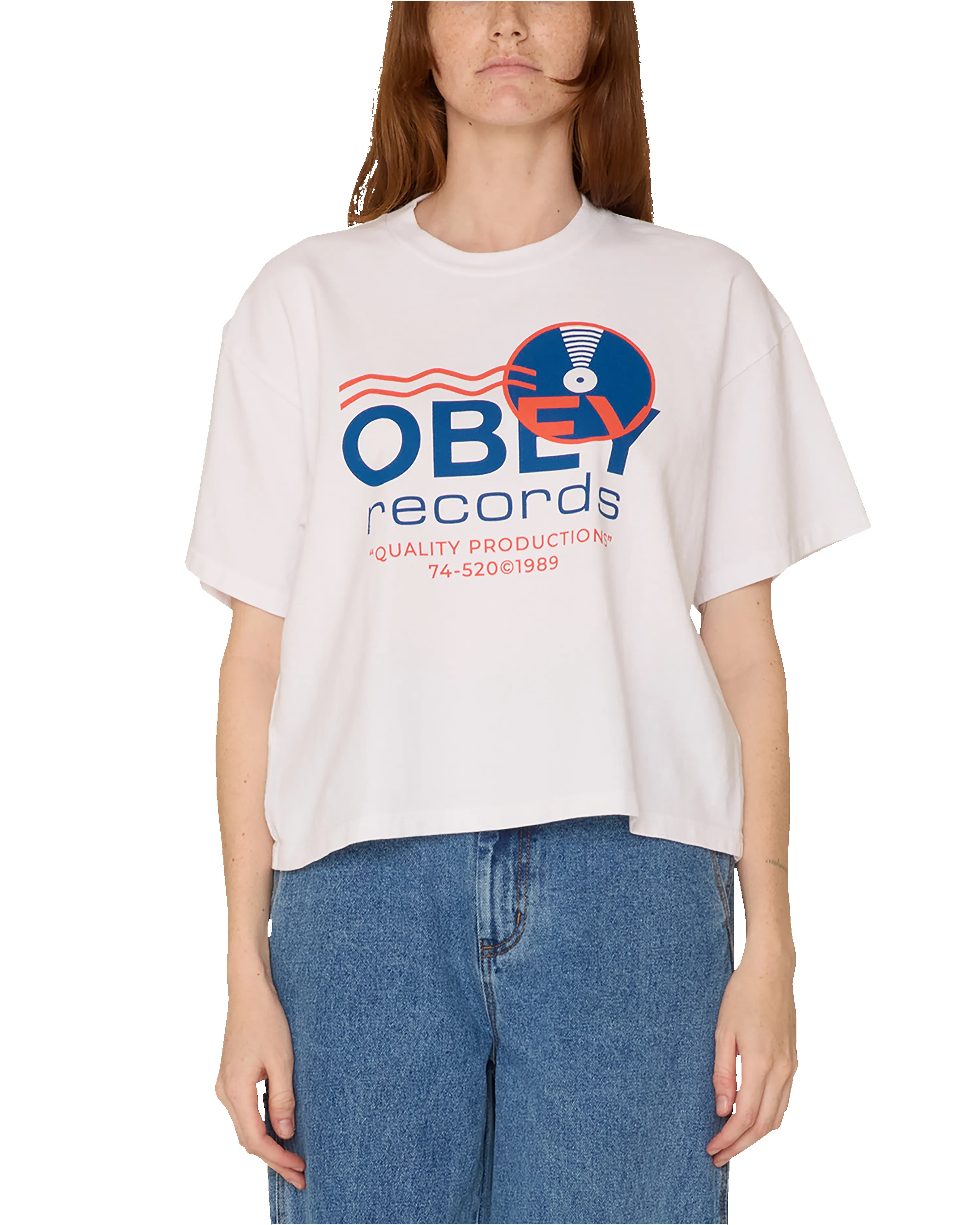 OBEY RECORDS SOUND WAVES RAEGAN T-SHIRT sold by Obey