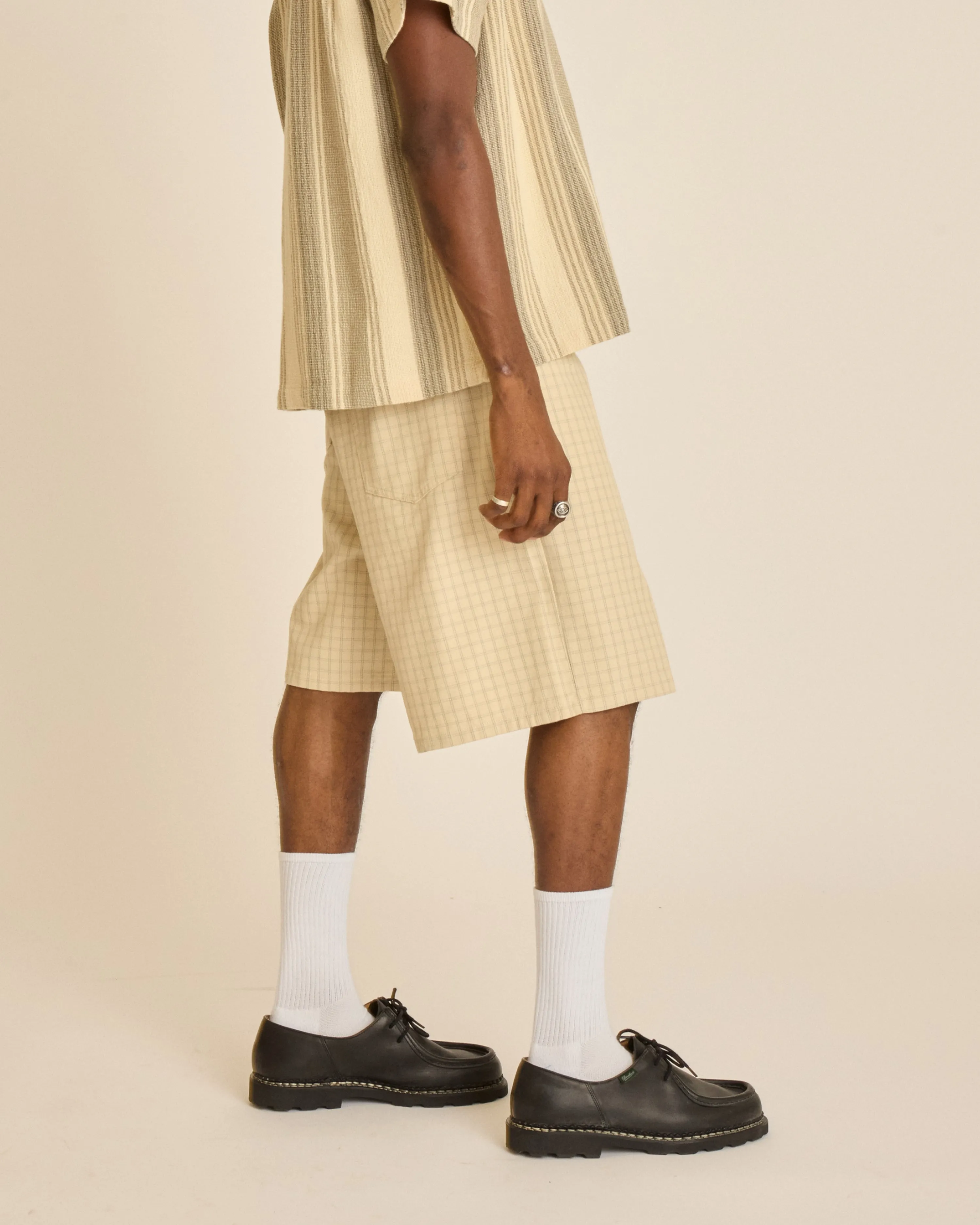 PLAID BAGGY DENIM SHORT sold by Obey product image thumbnail 4