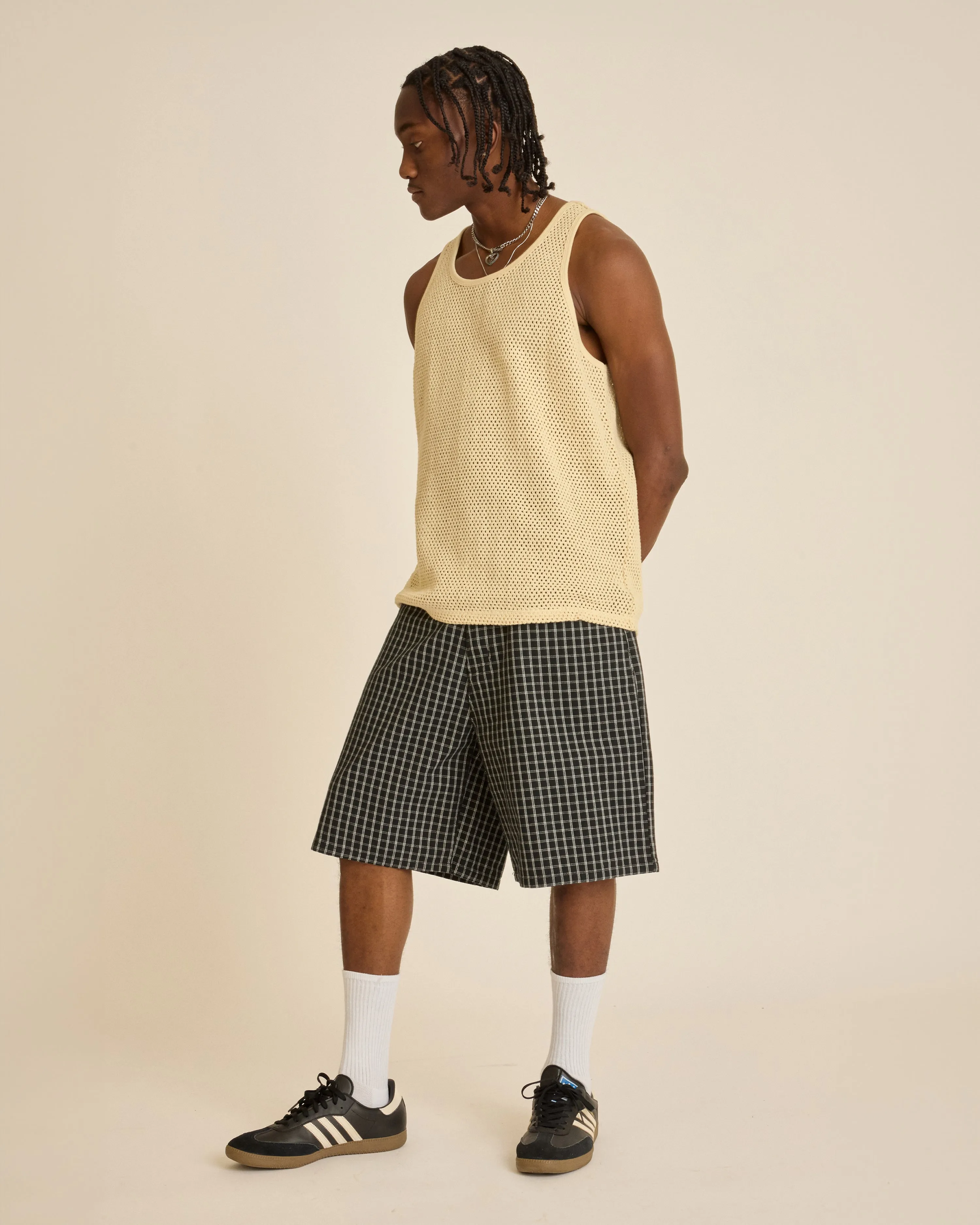 PLAID BAGGY DENIM SHORT sold by Obey product image thumbnail 3